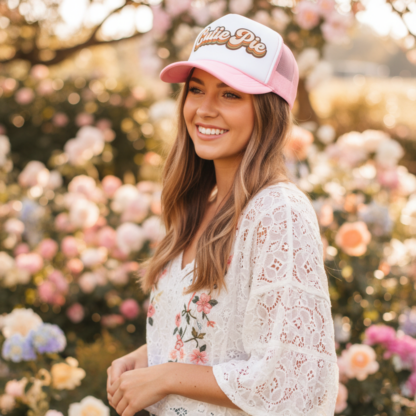 Cutie Pie Printed Foam trucker hat