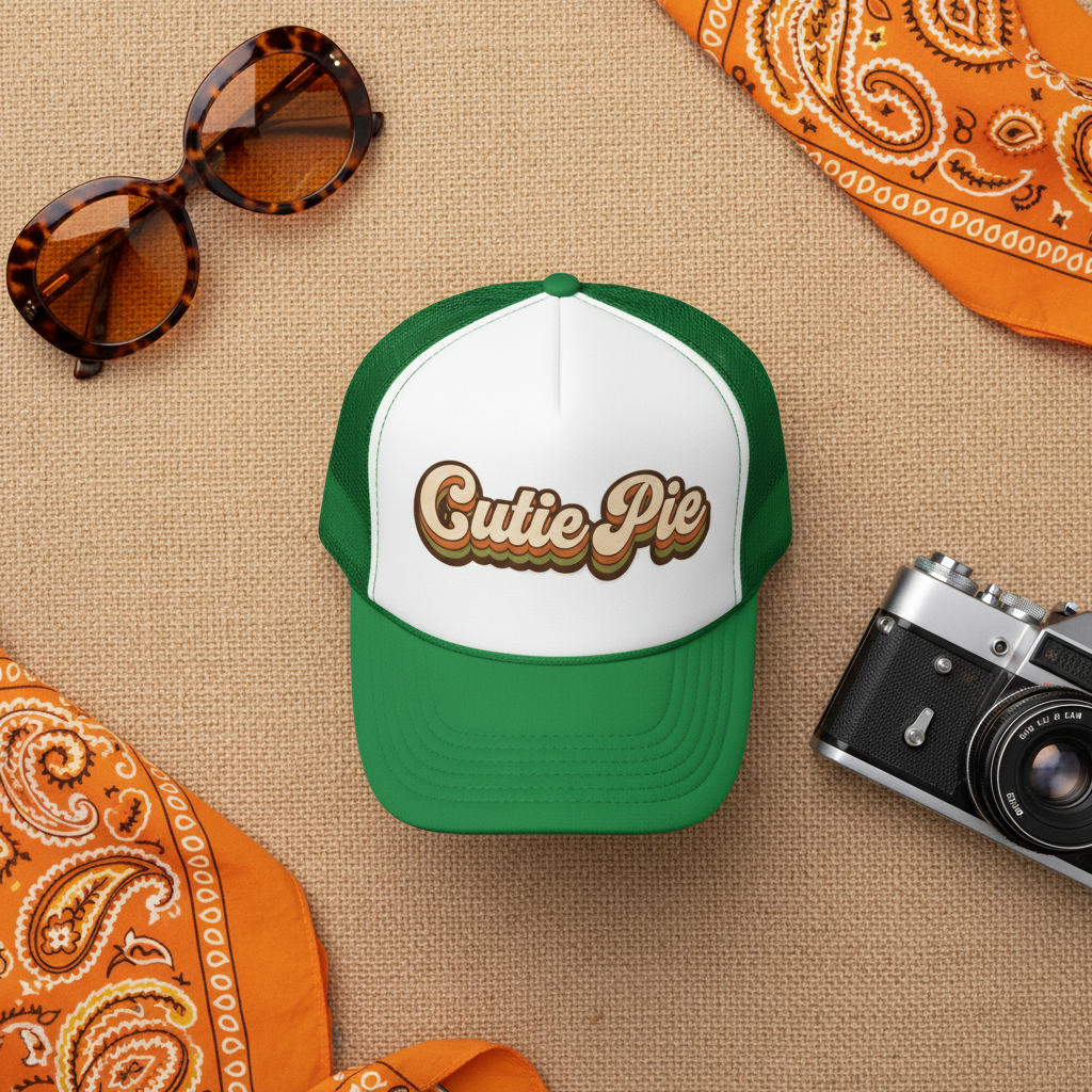 Cutie Pie Printed Foam trucker hat